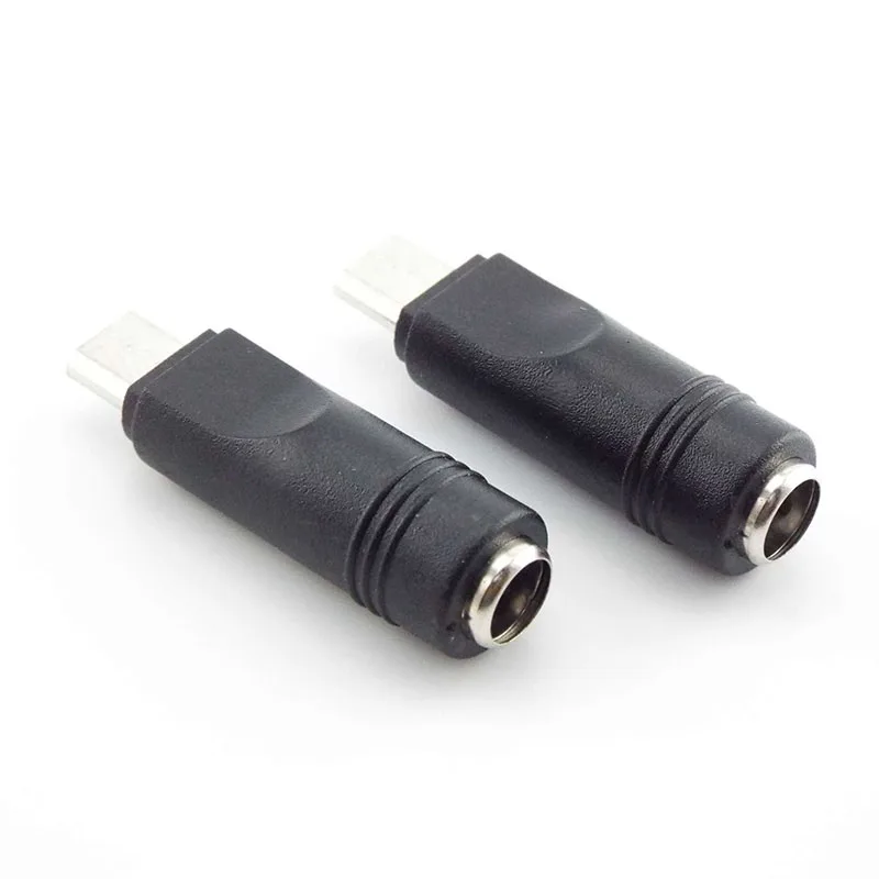 DC Power Adapter Converter Micro USB Male to 5.5x2.1mm Female Jack Connector for Laptop Notebook Computer PC D2