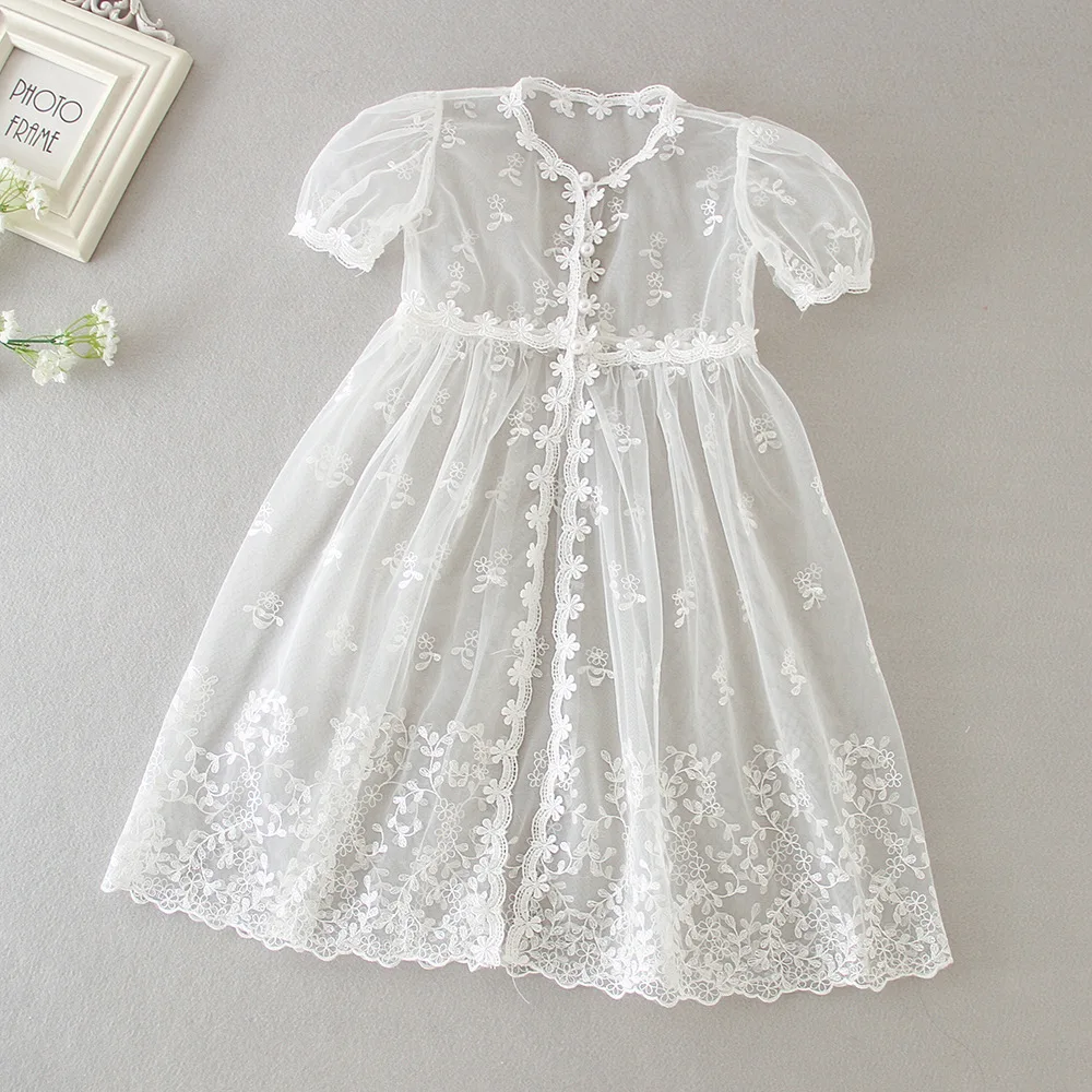 Christmas Clothes for Newborns long Dresses Baby Baptism Dress 1st Birthday Clothing with Hat and thin Coat 0-24 Months