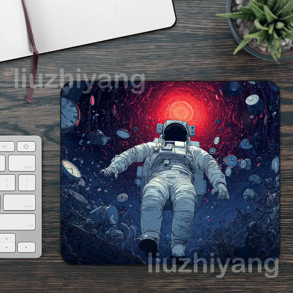 

Коврик для мыши с дизайном астронавта 40X45 см, большой квадратный коврик для компьютерного офиса, игрового стола, резиновые противоскользящие коврики для мыши, небольшой декор, настольные коврики