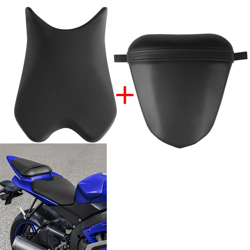 

Black Front Rear Driver Passenger Seat Fit For Yamaha YZF R6 2008-2016 2009 2010 Front & Rear Motorcycle Seat Cushion