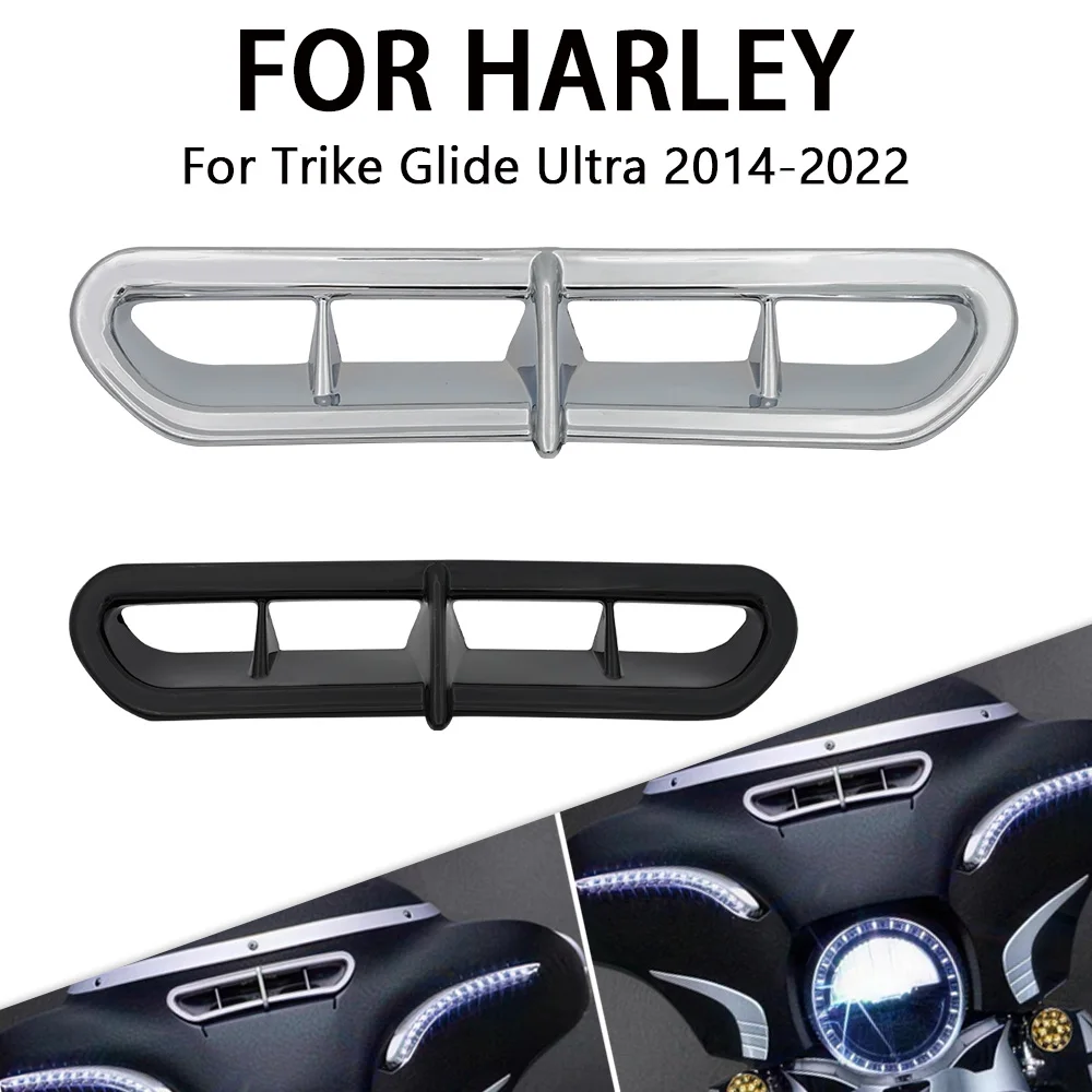 

For Harley Touring Street Glide Ultra Limited Trike 2014 - 2022 Motorcycle Front Plastic Fairing Vent Accent Cover Accessories