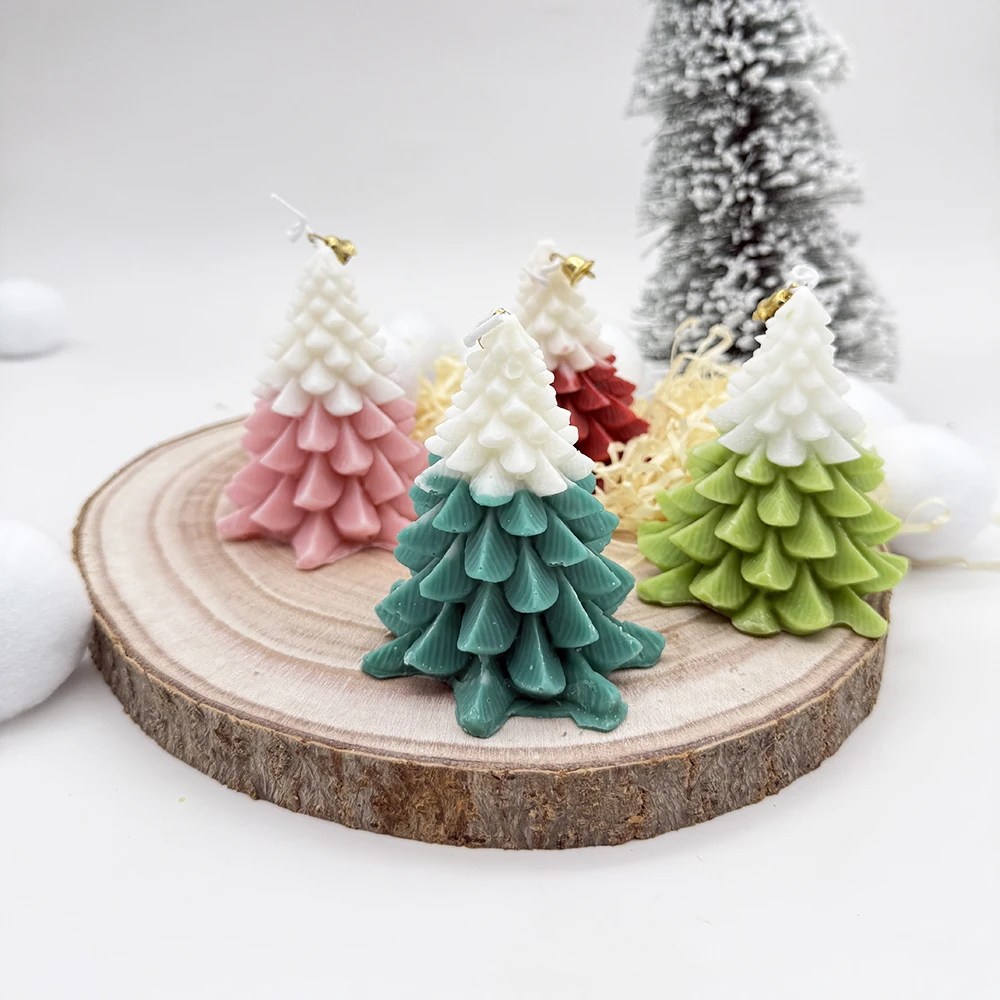 Weihnachtsbaum-förmige Kerze, Baum-Duftkerze in Baumform, für Zuhause, Geschenk für Weihnachten, Party, Urlaub, Neujahr, Dekoration