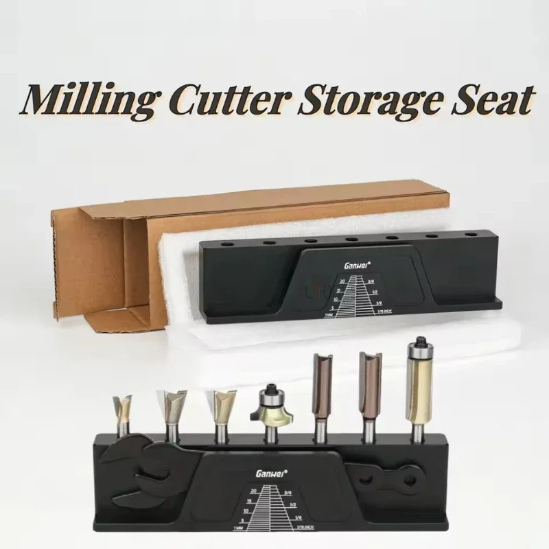 Hand Wrench Drill Bits Organizer Display Storage Seat Magnetic Attraction Reamer Storage Base Woodworking Milling Cutter Stand