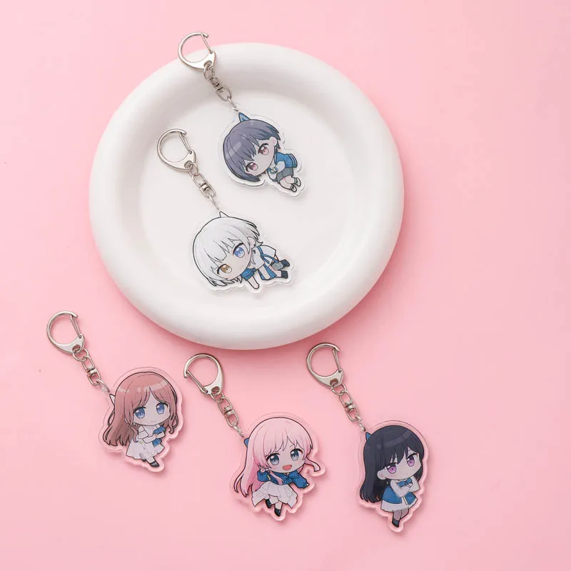 BanG Dream! Acrylic Keychain Accessaries Cartoon Funny Bag Pendant Cute Schoolbag Creative Charm Car Keyring Friends Fans Gifts