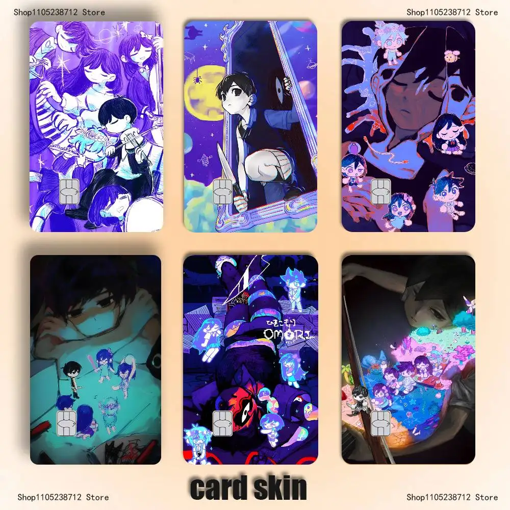 

Game O-OmoriS Credit Card Skin Stickers For Bank Card Bus Metro Card Sticker Waterproof Women Gift