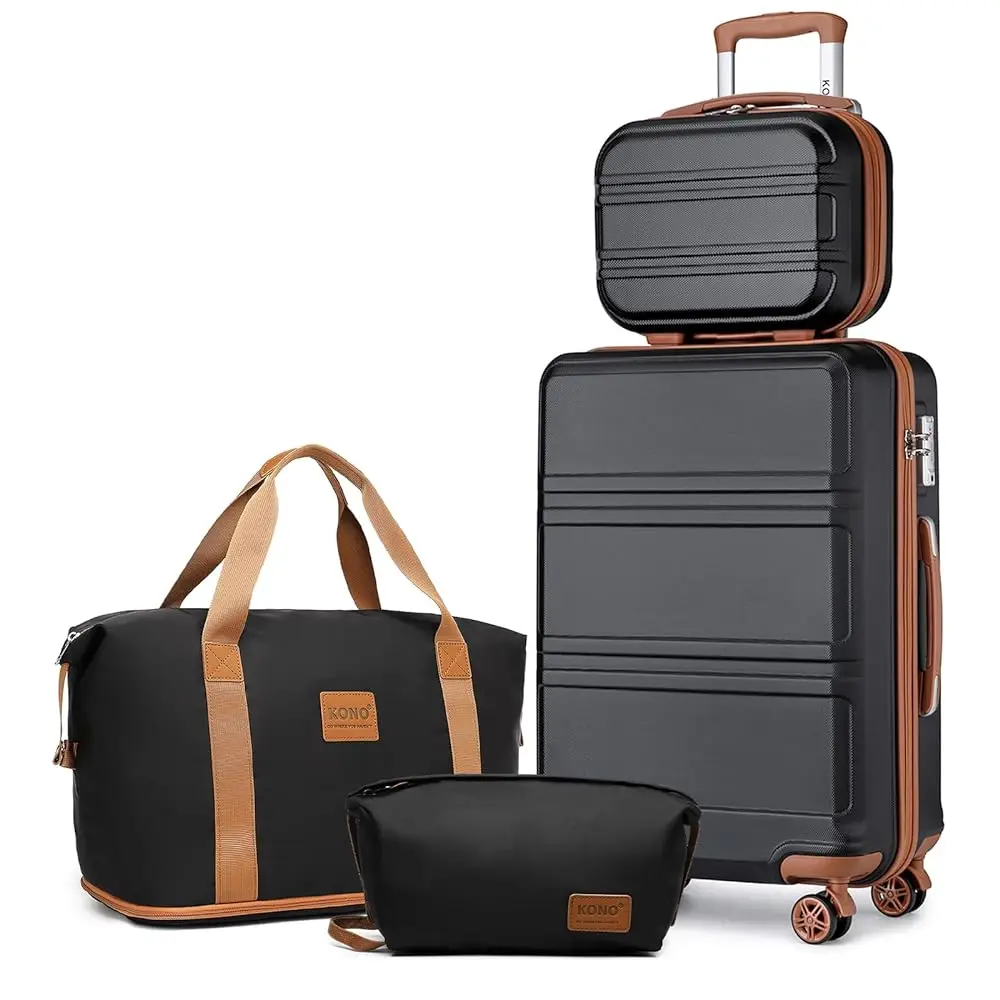 Kono 4-delige Kofferset, 55 Cm Handbagage Beautycase Cosmetica Koffer Reistas Reistas Toilettas