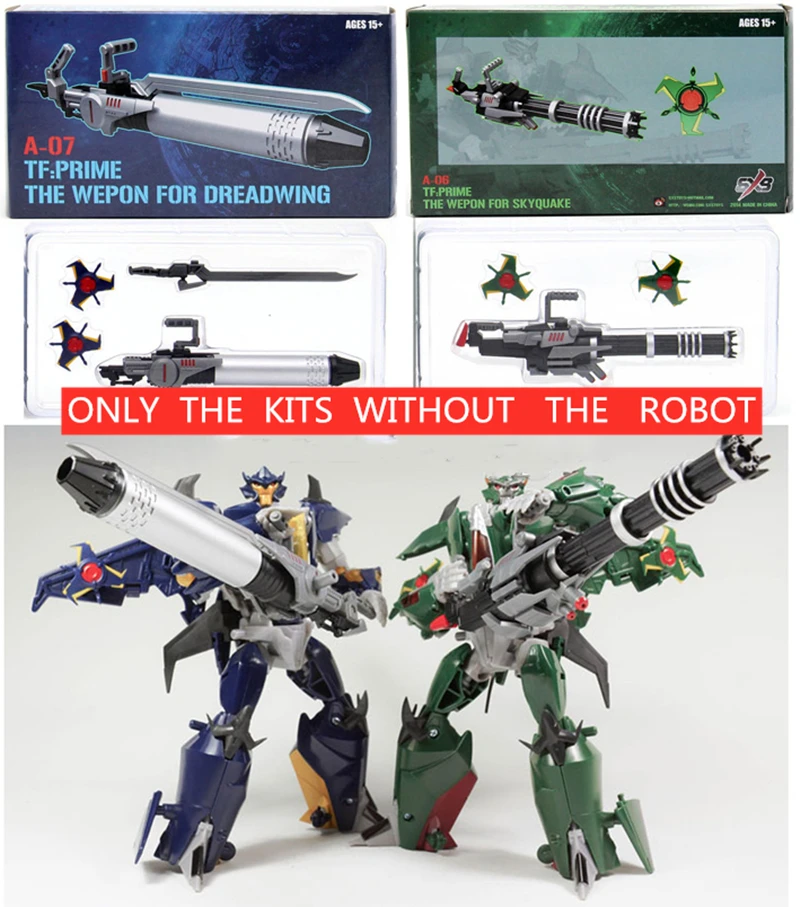 NEW SXS A-06 A-07 Weapon Upgrade Kits For Transformation TFP Skyquake Dreadwing Action Figure Accessories With BOX