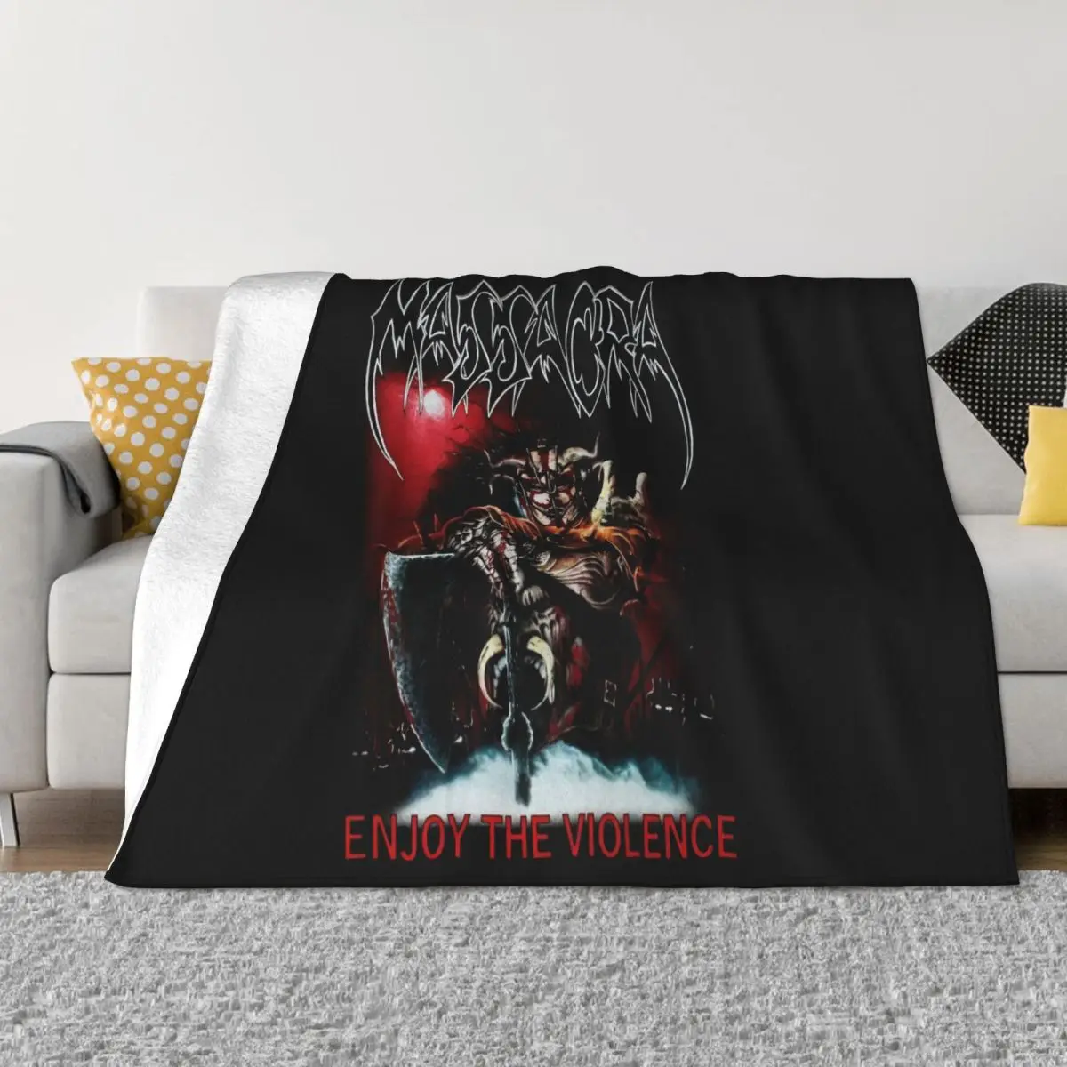 Massacra Enjoy The Violence Death Thrash Metal Loudblast New Black Movie Formal Throw Blanket