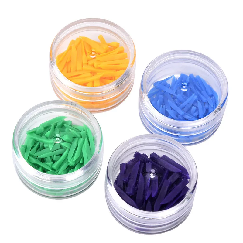 1 Box Dental Teeth Wedges Plastic 4 Colors Disposable Medical Care Dentistry Material Tool Size XS S M L