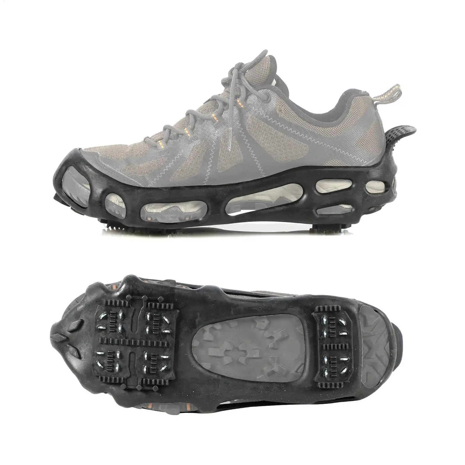 المسامير الجليدية للأحذية 1 زوج الشتاء مع الأشرطة حذاء الثلج الجليد المرابط 24-الأسنان لعشاق الهواء الطلق الرجال النساء البالغين #4