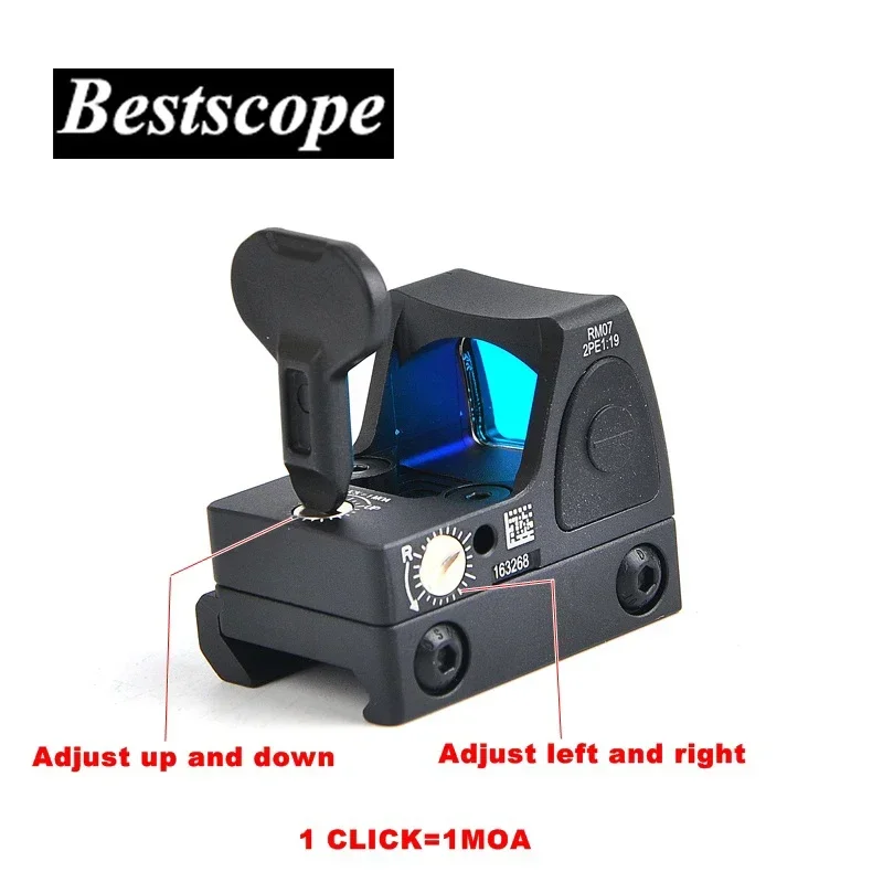 Newest Mini RMR Red Dot Sight Collimator Rifle Reflex Sight Scope fit 20mm Weaver Rail For Airsoft / Hunting Rifle Gifts