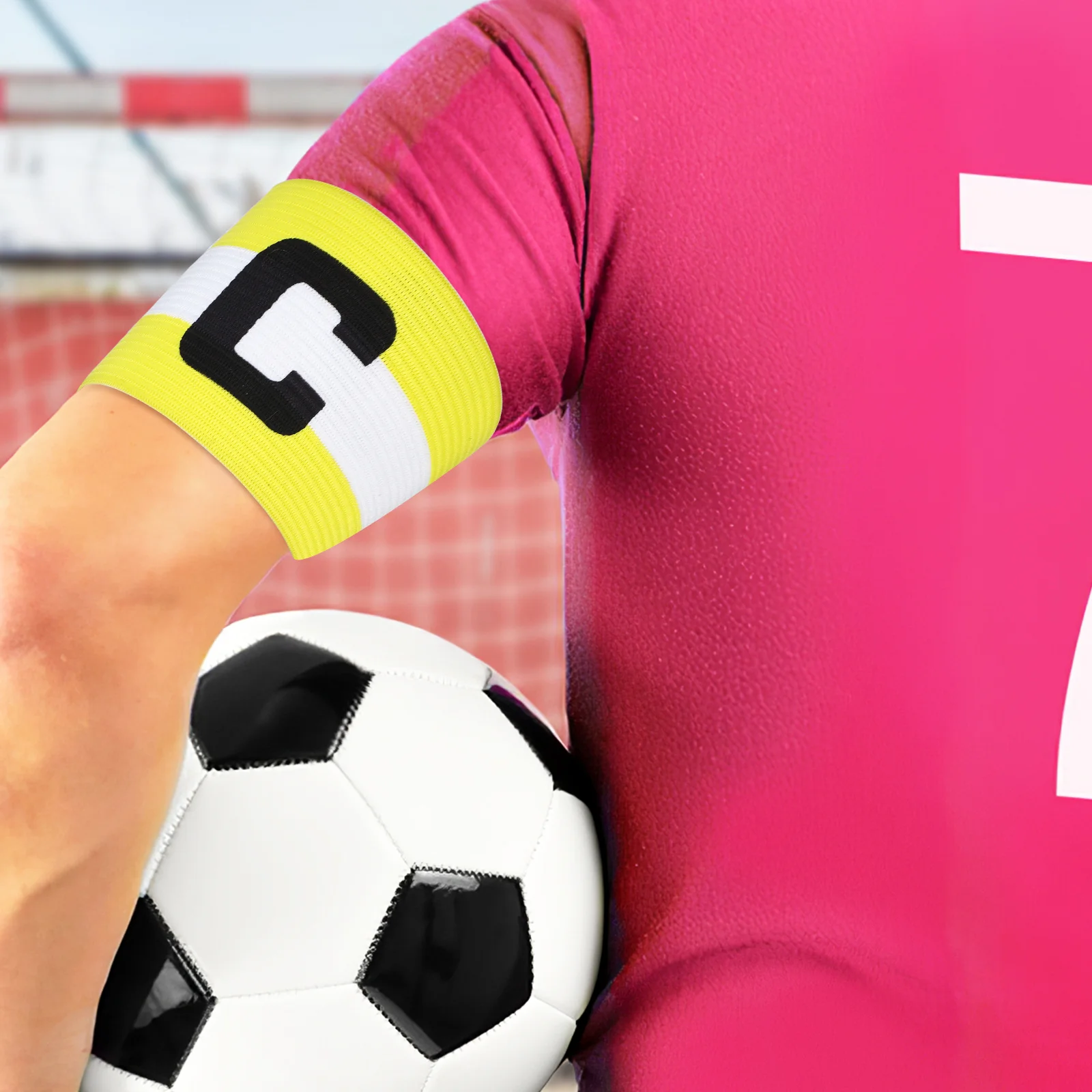 2 Buah Ban Lengan Sepak Bola Profesional Lembut Nyaman Mudah Digunakan Pengikat Hook and Loop Sangat Terlihat Ban Lengan Kapten