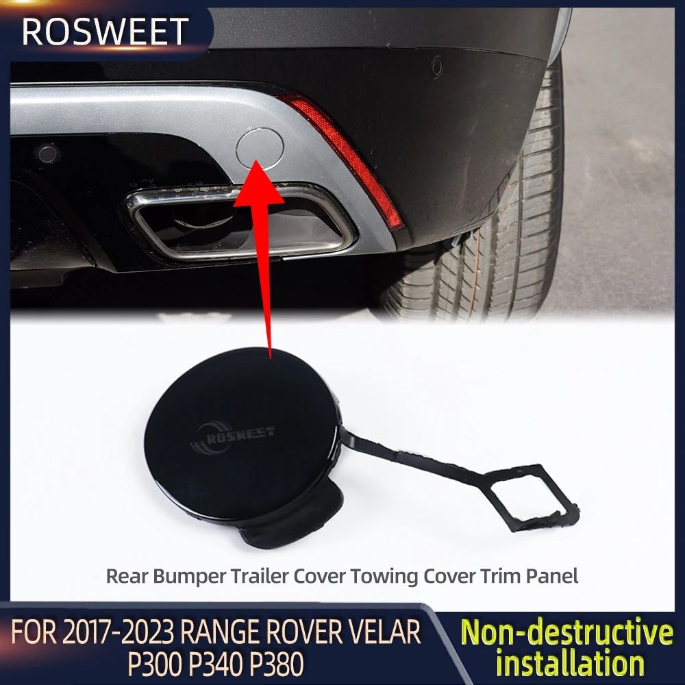 For Land Rover Range Rover Velar L560 2017 2018 2019-2023 P300 P340 P380 Rear Bumper Trailer Tow Hook Hole Cover Car Accessories