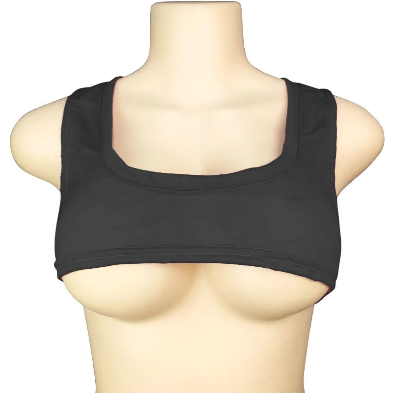 Y2k European and American Low Round Neck Ultra Short Sleeveless Vest T-shirt Sexy Chest Hugging and Navel Exposed Vest - view 6