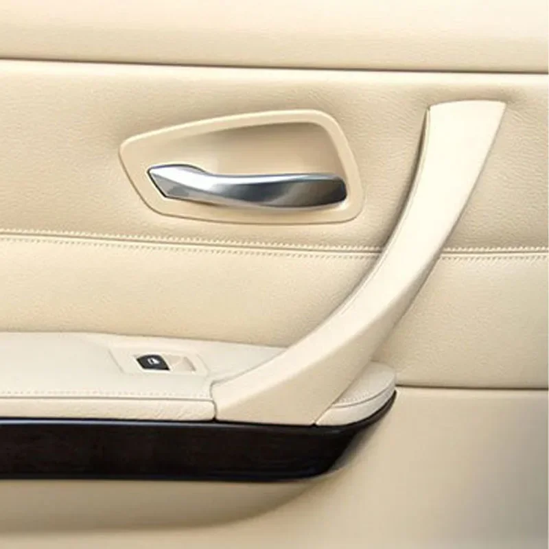 Black Beige Car Interior Left Right Door Inner Handle Panel Pull Trim Cover For BMW 3 Series E90 E91 316 318 320 325 328i 05-12