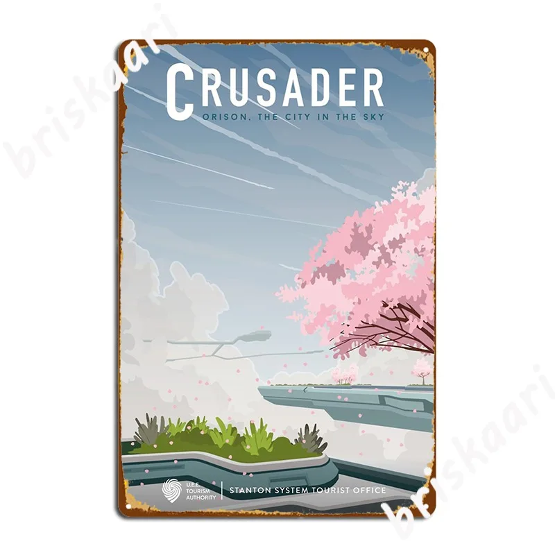 Crusader Orison Platforms Star Citizen Fan Art Metal Plaque Poster Cinema Living Room Wall Plaque Tin Sign Posters