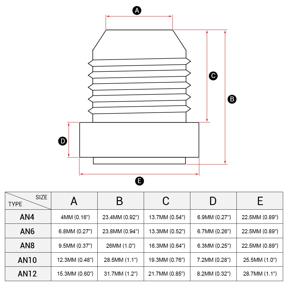 Top Quality Aluminum AN4 6 8 10 12 AN Straight Male Weld Fitting Adapter Weld Bung Nitrous Hose Fitting Silver