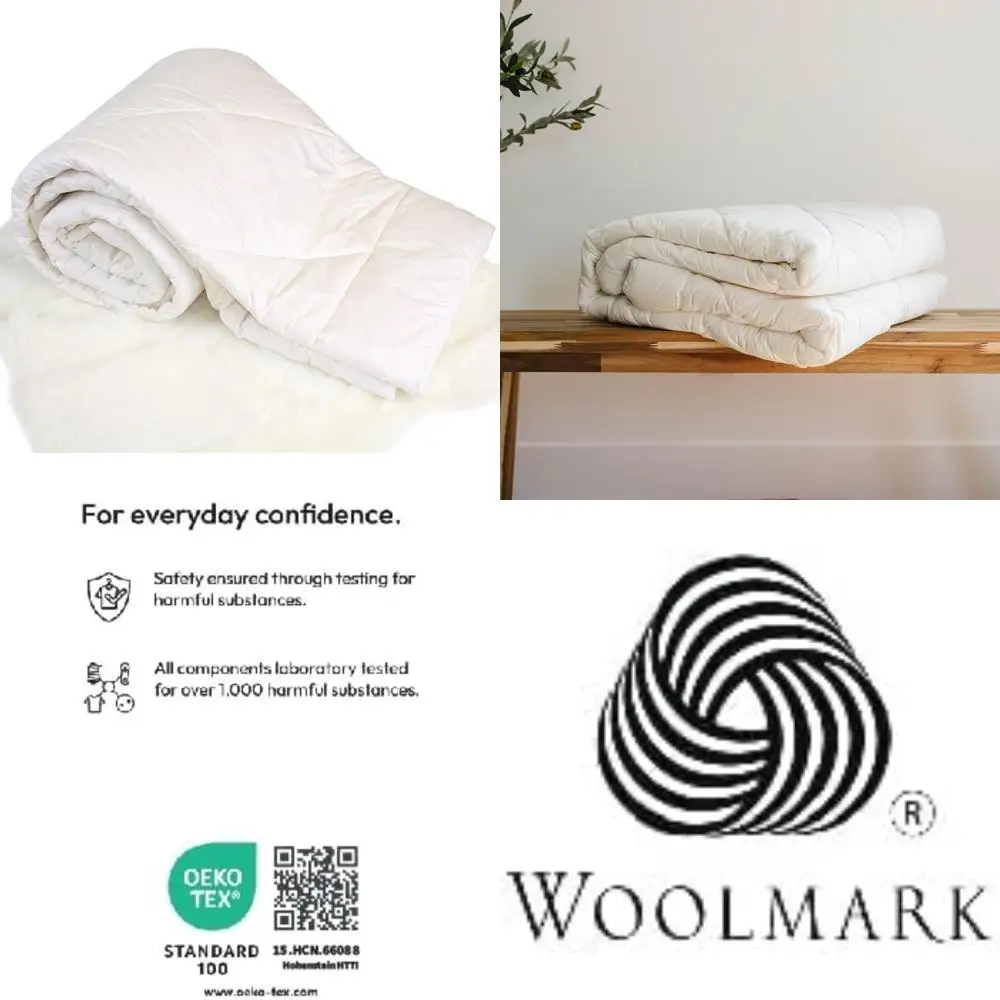 

Пододеяльник премиум-класса из австралийской шерсти — одеяло среднего веса с чехлом из органического хлопка, можно стирать в машине