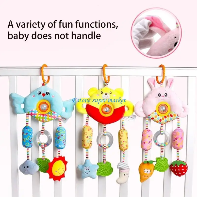090B 幼児パズルおもちゃベッド/ベビーカーガラガラぶら下げアクセサリー新生児に適した幼児おしゃぶり用品