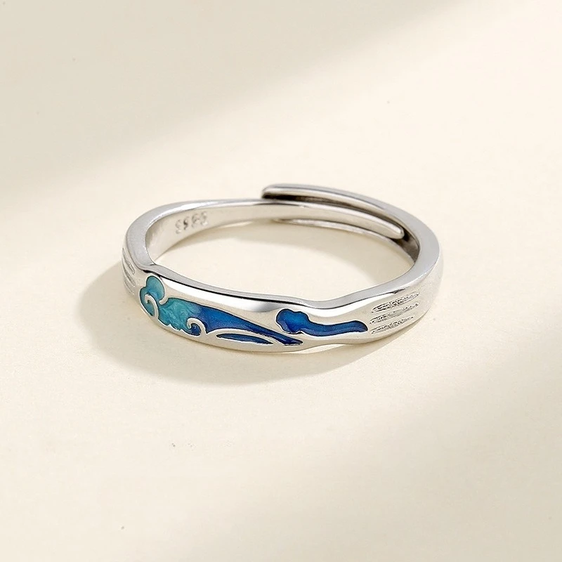 Anime Mo Dao Zu Shi Cosplay Couple Ring Wei WuXian Lan WangJi Lover Rings Ancient Style Gift Prop Accessories