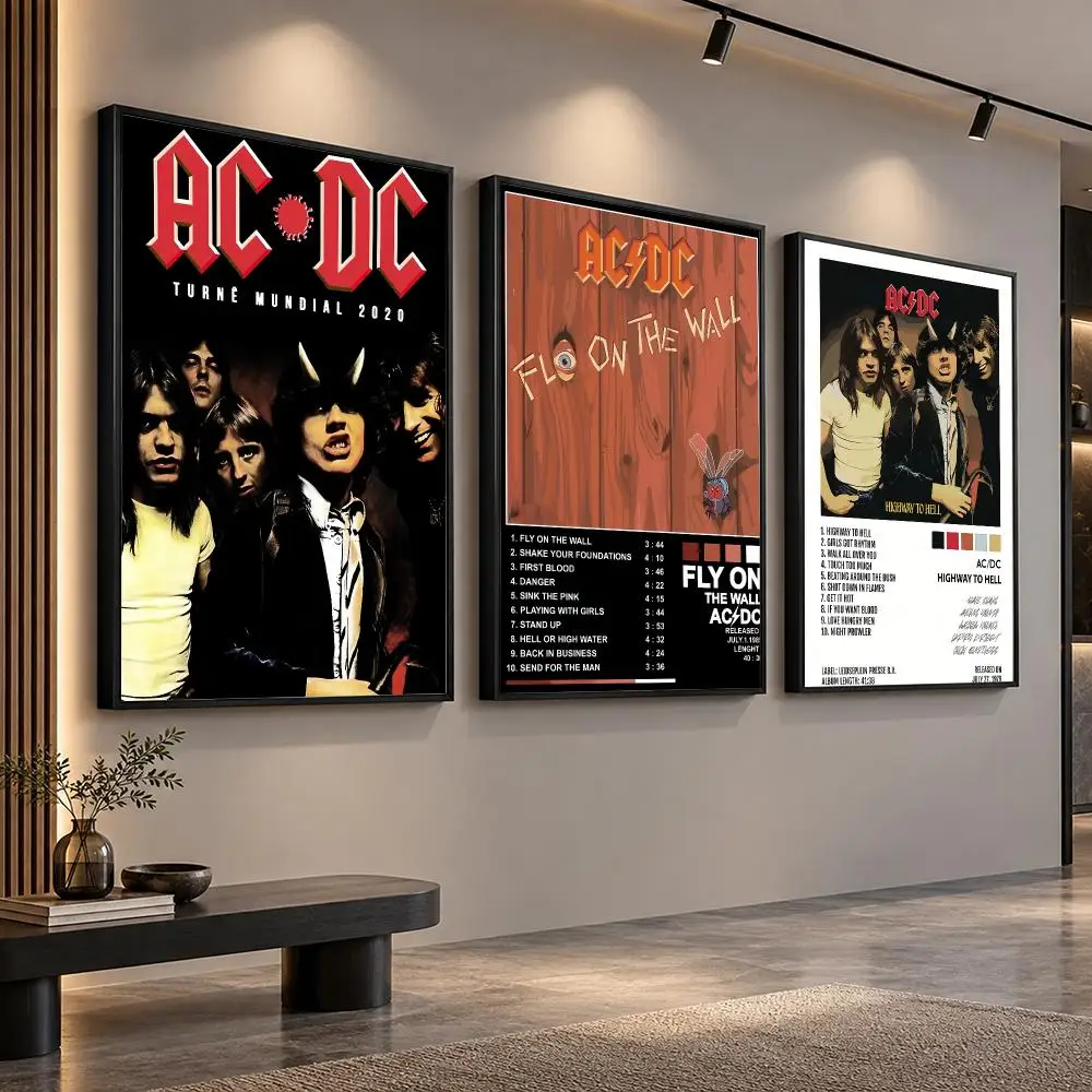 A-AC-D-DC H-Highway to Hell Poster Home Living Bed Room Bar Hallway Sticky Wall Printing Waterproof Aesthetic Decor