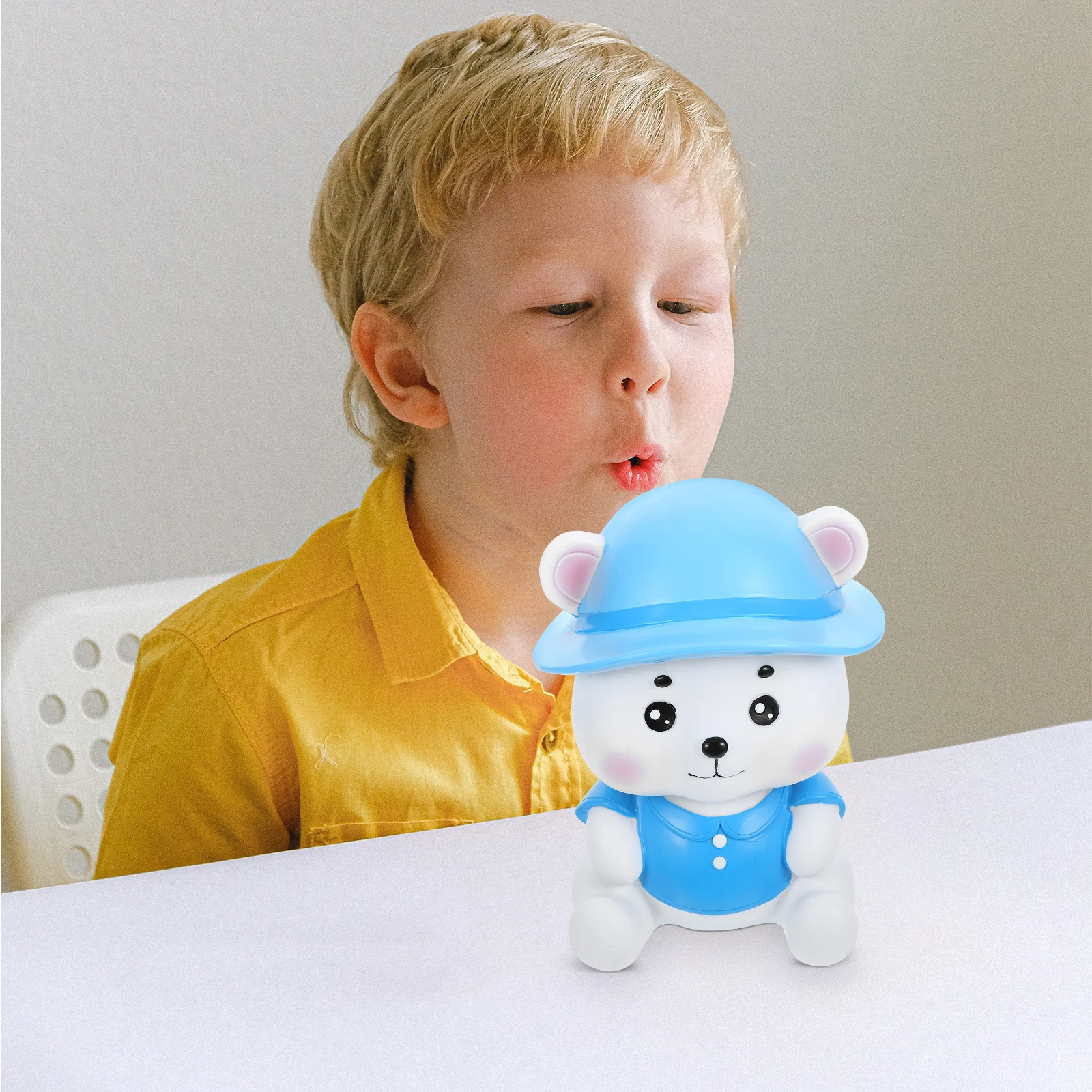 

Themed Bear Piggy Bank Kids Coin Holder Adornment Clothing Vinyl Money Storage Tank