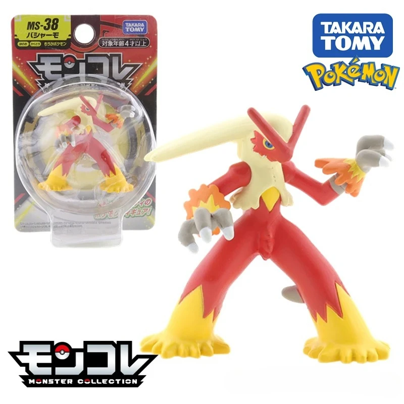 

Takara Tomy Pokemon Monster Collection MS-38 Blaziken Mini Resin Series Рисунок Модель персонажа куклы игрушки подарки на день рождения для детей