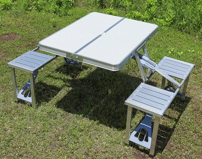 Lightweight Aluminum Mini Outdoor Table For Picnics & Camping Modern Design Foldable Portable Gym Dining Furniture On Sale!