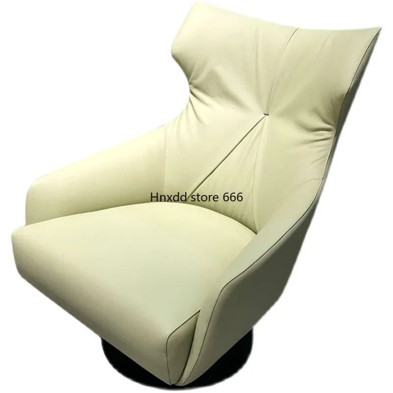 Single balcony leisure first layer real cowhide chair