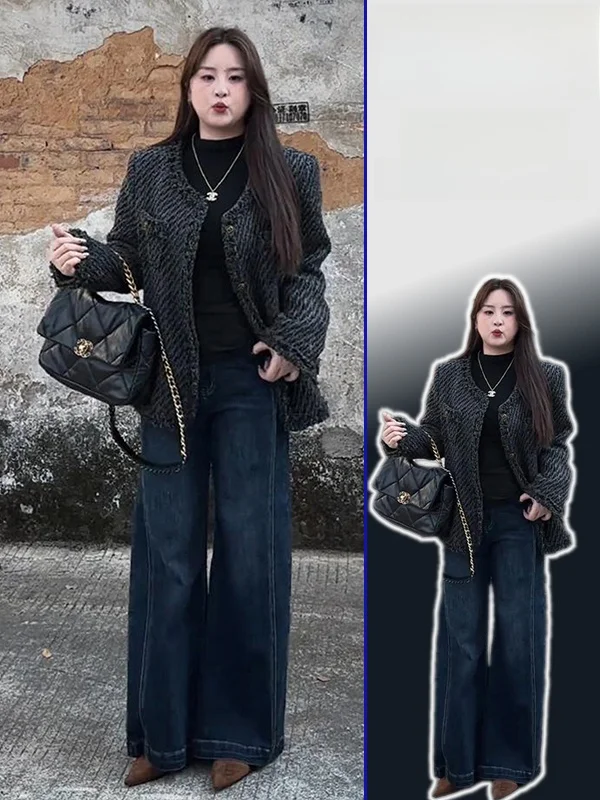 

Новая весенне-осенняя женская куртка в стиле Little France с длинными рукавами, свободного кроя, больших размеров, класса люкс, повседневная, с круглым вырезом, на пуговицах спереди