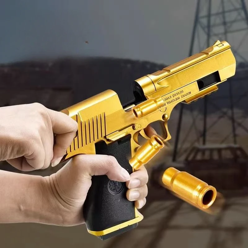 Shell Throwing Soft Bullet Toy Gun Airsoft Foam Bullet Blaster CS Launcher Outdoor Weapon Children Pistol Birthday Gift