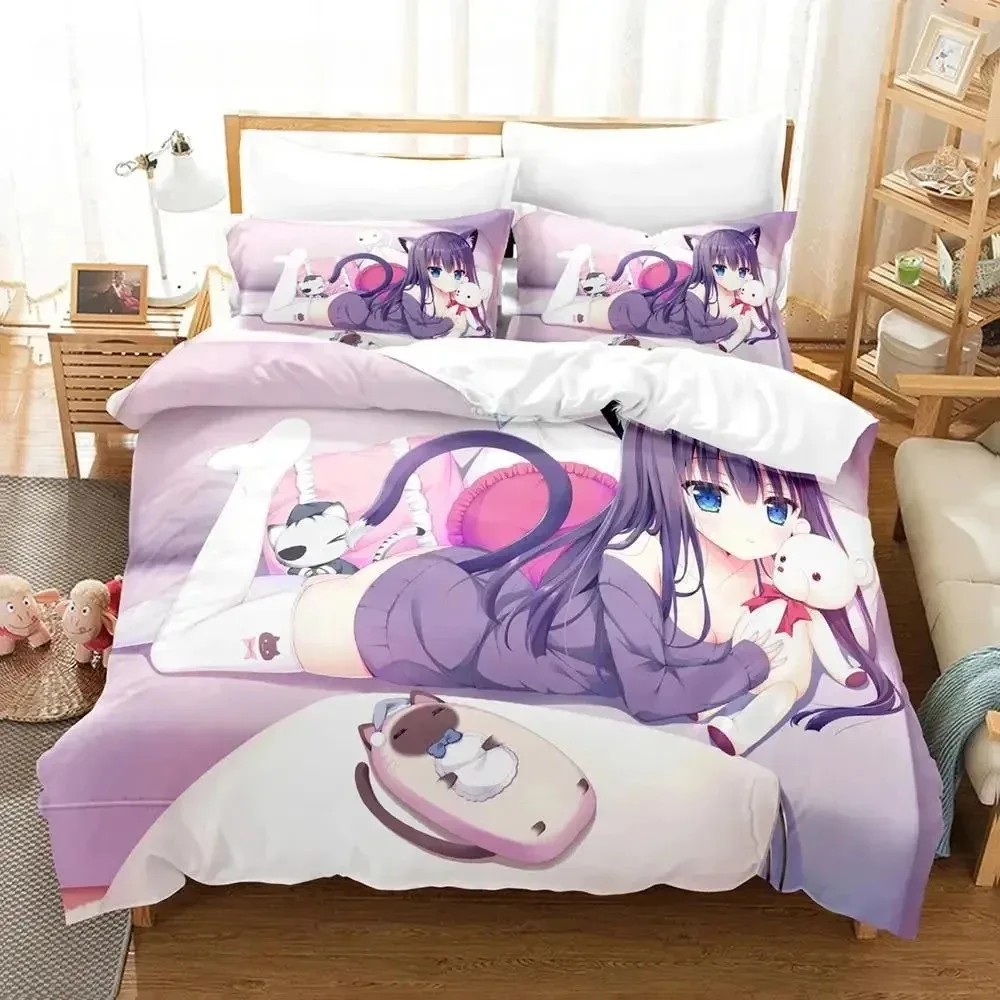 

Yoisaki Kanade Kawaii Girl Colcha De Verano Cama Bedding Set Bedroom Soft Modern Bedspreads Comefortable Duvet Cover Pillowcase
