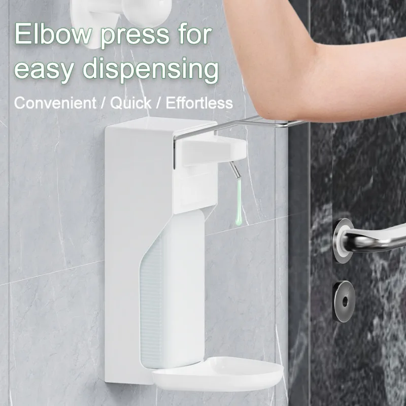 

Manual Elbow Press Soap Dispenser Wall-mounted Detergent Stainless Steel Press Machine Wash Disinfection and Sterilization