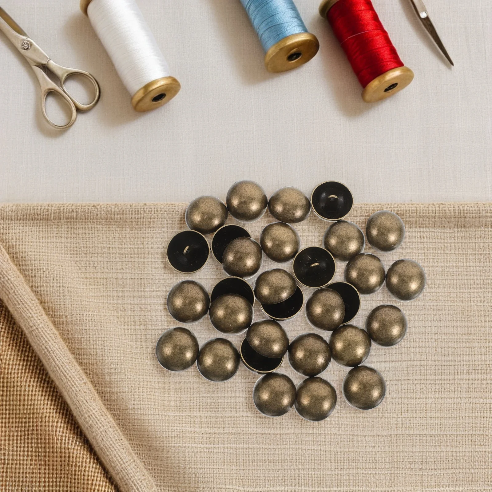 

50Pcs 20mm Metal Mushroom Buttons Smooth Finish Hand Sewn for Formal Business Casual Wear Versatile Application