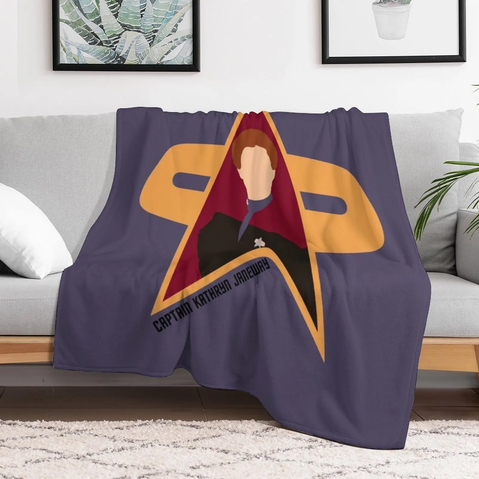 Captain Kathryn Janeway - Star Trek, Voyager Throw Blanket Warm Comfortable Blanket Gift for Parents Friends