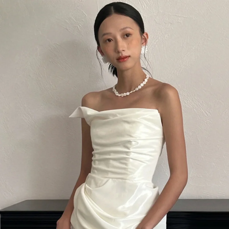 الفرنسية الرجعية الراقية الدانتيل حورية البحر الساتان فستان الزفاف الخفيف في الهواء الطلق ثوب الغابات نمط فستان قطار صغير