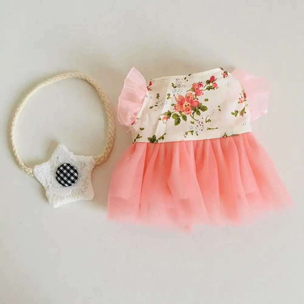 Sacs de poupée mignons, accessoires avec bandeau, 6 Styles de vêtements de poupées en peluche, jupe en coton avec bandeau