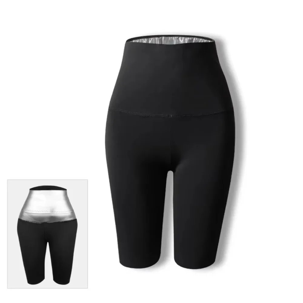 

High Waist Shapewear Sweat Pants Hot Thermo Compression Design Women Fitness Leggings Waist Trainer Stretch Fabric