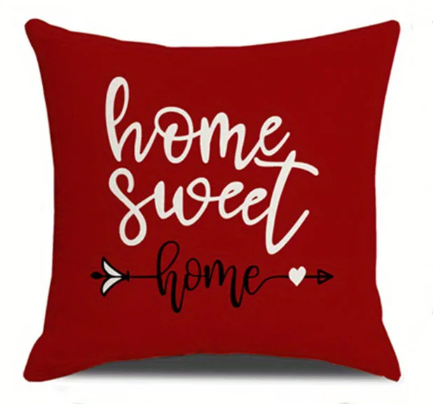 Red and white geometric patterned pillowcases, suitable for living room and bedroom decoration; pillow insert not included.