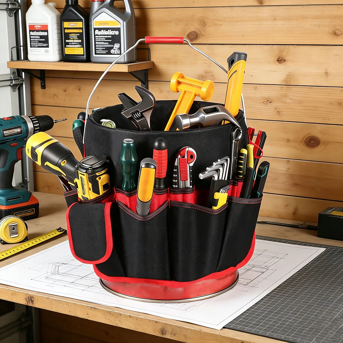 Multifunctional Electrician Waist Pouch Cloth Tool Bag Multi Pocket Organizer Storage DIY Motorcycle Repair Tools