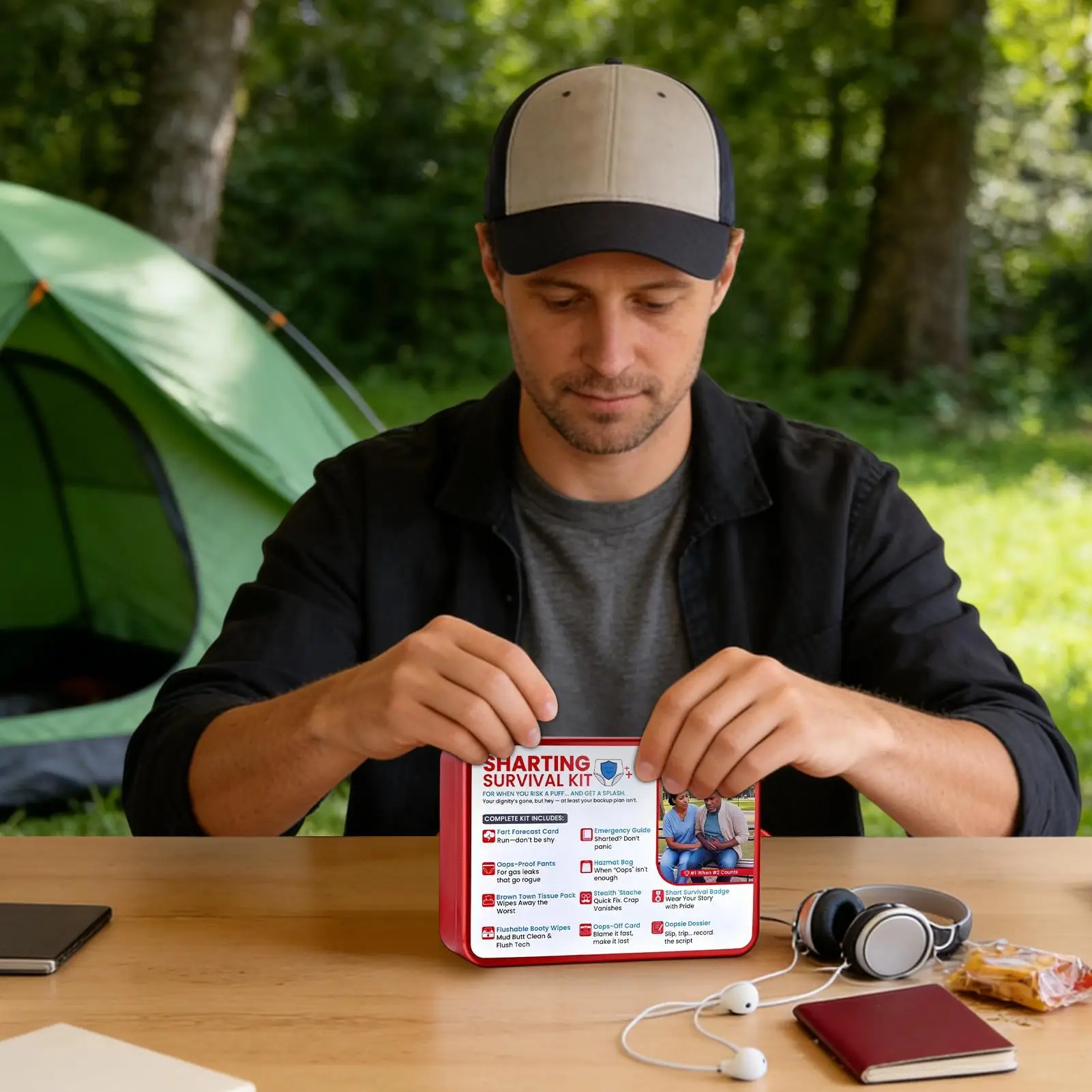 Kit de sobrevivência multifuncional leve – Aventura ao ar livre e equipamento de emergência para escalada, caminhada, camping, viagens, homens, mulheres