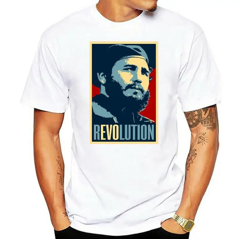 New Arrival Mens T-shirt Fidel Castro Havana Cuba RevolutionT-Shirt All Sizes hip hop street T-shirt