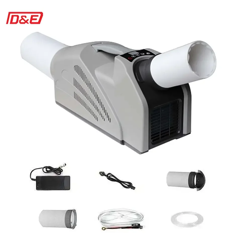 مكيف هواء صغير محمول للتخييم في الهواء الطلق تيار مستمر 24 فولت تيار متردد 100-240 فولت لاستخدام منزل التنفيس #2
