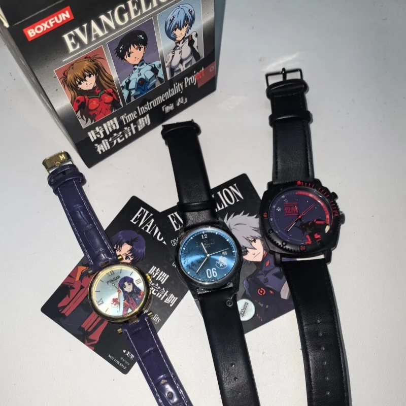 Caja Misteriosa Oficial de Neon Genesis Evangelion con Reloj EVA Auténtico, Temática de Personajes para Fans del Anime, Accesorio de Colección