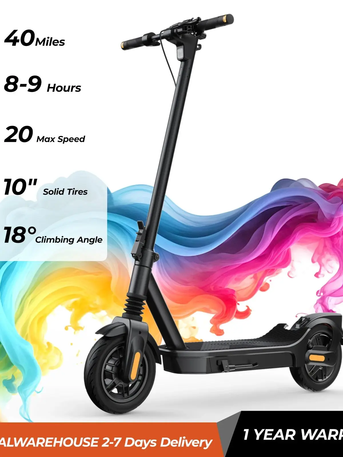Scooter Eléctrico Plegable para Adultos, 8.5 Pulgadas, 500W, 36V, Largo Alcance, Portátil, para Viajes Diarios