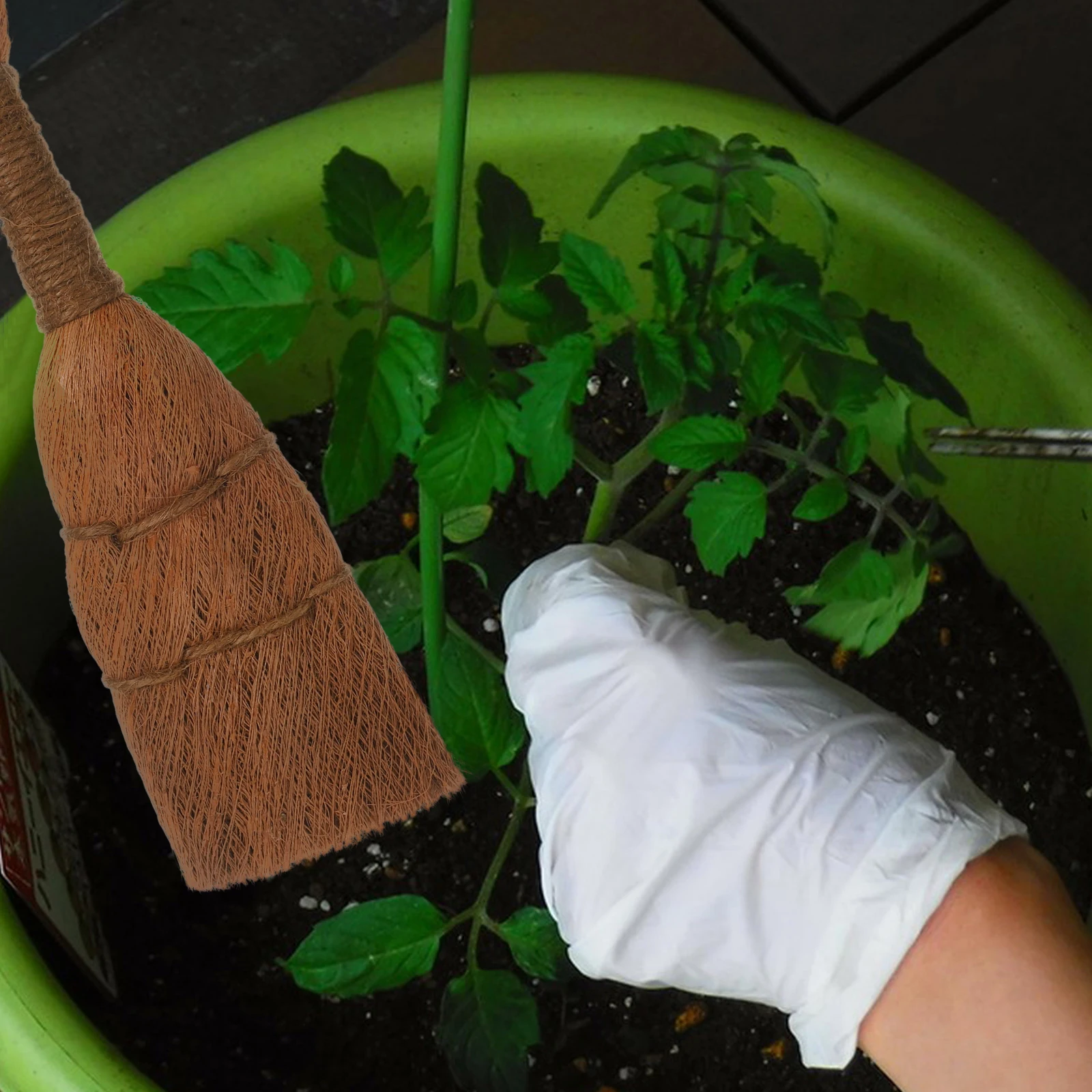 

Gardening Brush Bonsai Cleaning Tool Palm Fibre Scrubber Planter Washing MultiUse Garden Supplies Trimming Tools