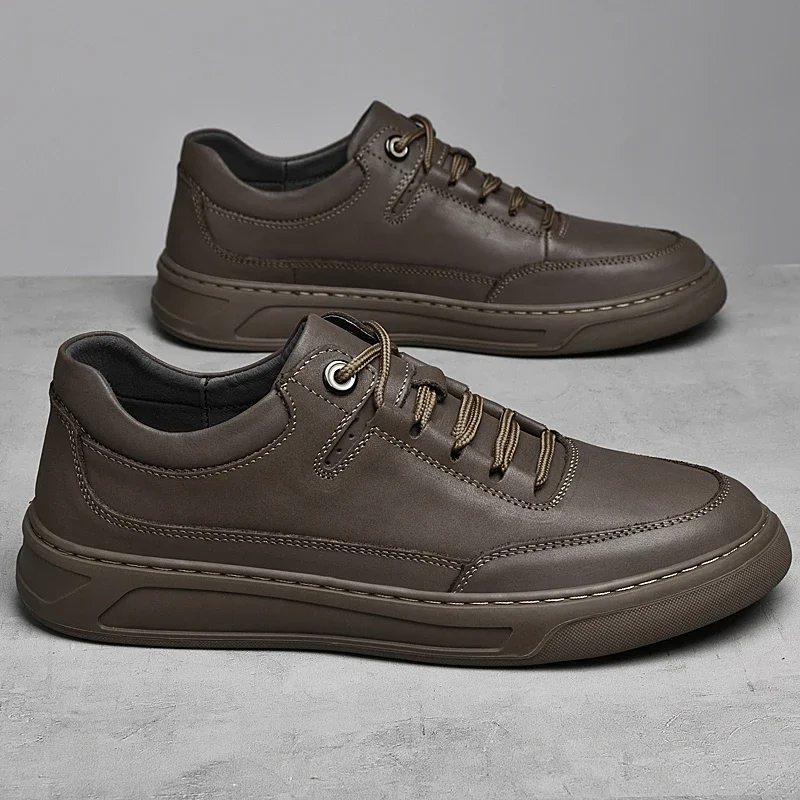 Sapatos italianos Muller de couro genuíno para homens, sapatos casuais de caminhada e corrida, sapatos Oxford, designer de luxo, clássicos, antiderrapantes, com todos os fósforos