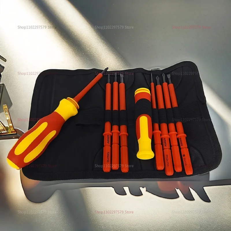 10 في 1 مجموعة مفكات معزولة 500 فولت صلابة عالية المغناطيسي فيليبس عرافة أدوات الكهربائيين للإصلاحات الكهربائية