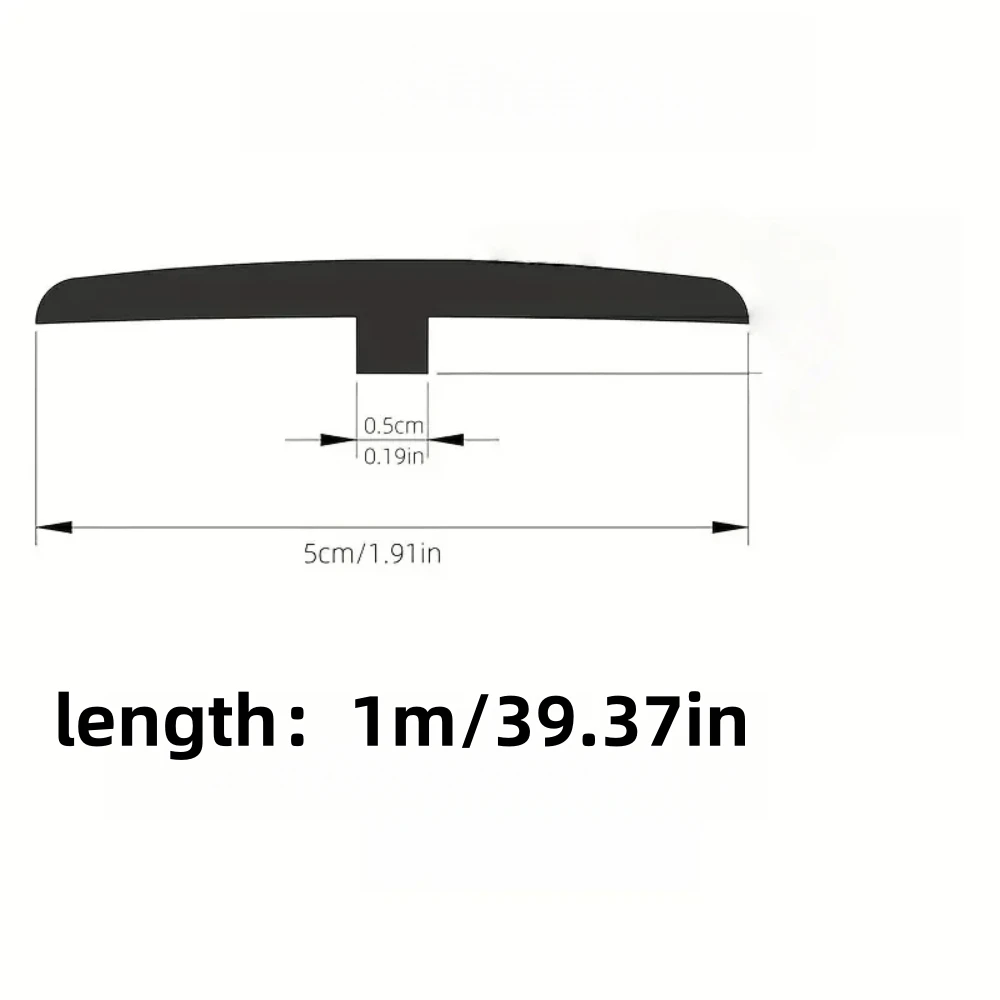 1roll 1mX5cm Floor transition strip self-adhesive T-shaped folding threshold cover household wood grain divider strip