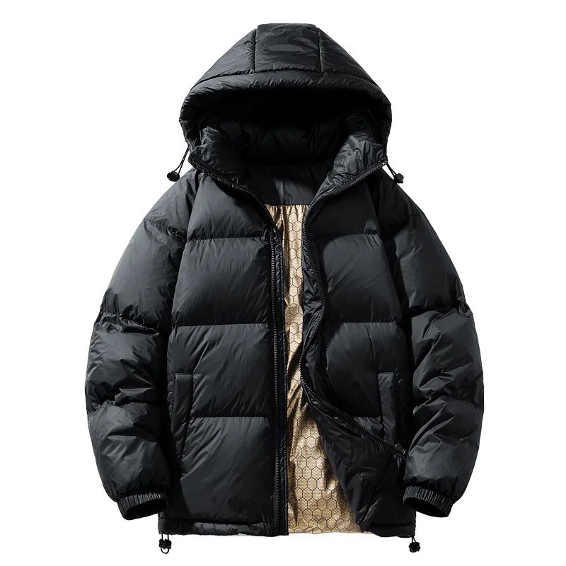 Short Down Jacket Graphene Heating Thickened White Goose Down Warm Windproof Coat Men Winter Hooded Down Puffer Jacket JK-097